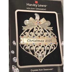 Harvey Lewis Swarovski Crystals Christmas Holiday Ornament 2020 New